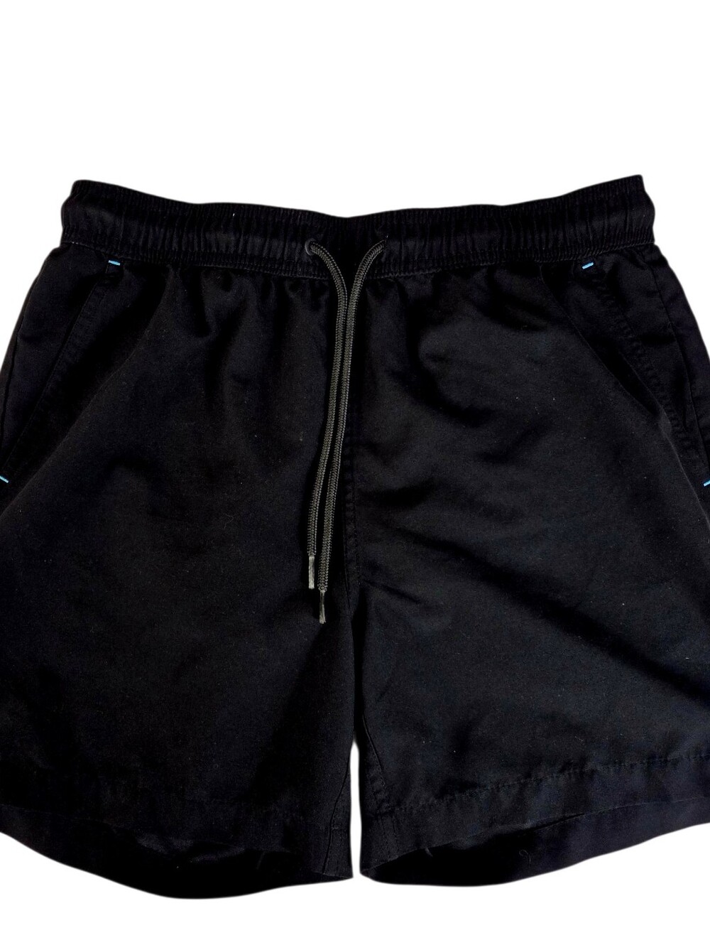 🔥4/$20 George Swim Trunks Mens Medium (32-34) -Black -Mesh Briefs -Sids Pockets
